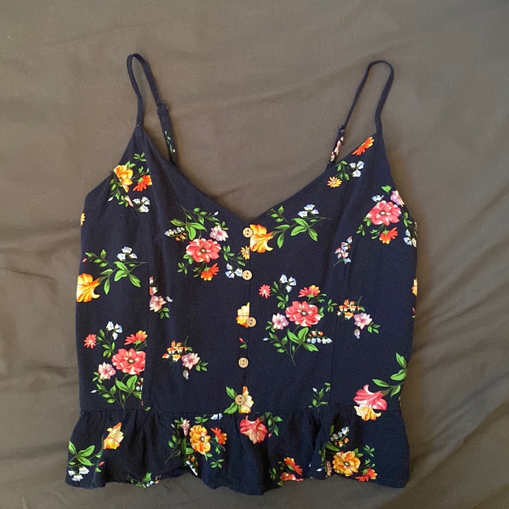 Floral Cropped Stretchy Tank